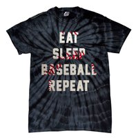 Eat Sleep Baseball Repeat Hoodie Baseball Player Fan Gifts Tie-Dye T-Shirt