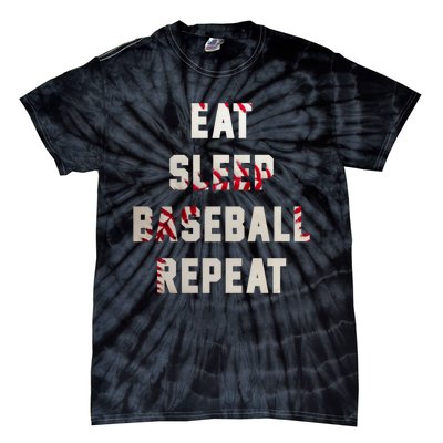 Eat Sleep Baseball Repeat Hoodie Baseball Player Fan Gifts Tie-Dye T-Shirt