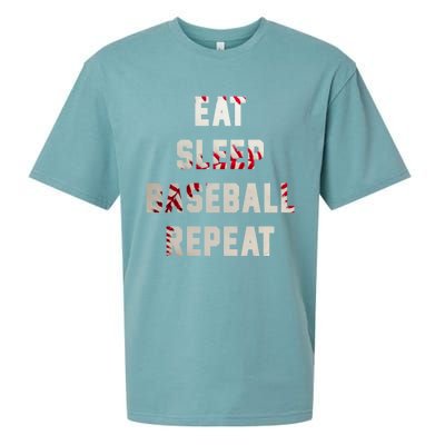 Eat Sleep Baseball Repeat Hoodie Baseball Player Fan Gifts Sueded Cloud Jersey T-Shirt