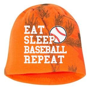 Eat Sleep Baseball Repeat Funny Baseball Lover Kati - Camo Knit Beanie