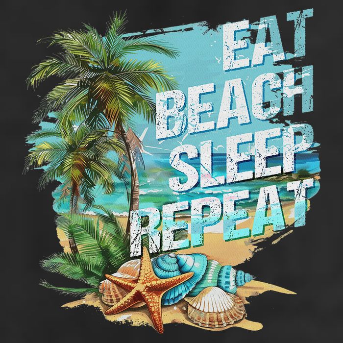 Eat Sleep Beach Repeat Summer Vacation Tropical Beach Design Adult Drive Performance Visor