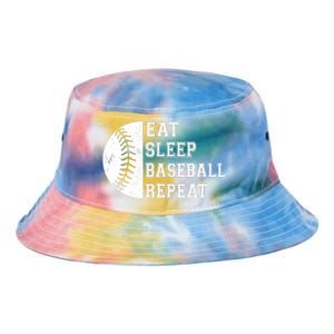 Eat Sleep Baseball Repeat Baseball Player Funny Baseball Tie Dye Newport Bucket Hat