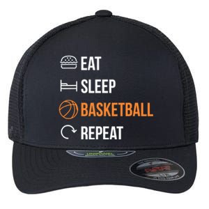 Eat Sleep Basketball Repeat | Basketball Flexfit Unipanel Trucker Cap