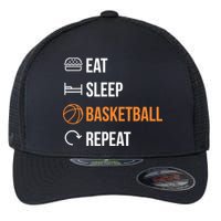Eat Sleep Basketball Repeat | Basketball Flexfit Unipanel Trucker Cap