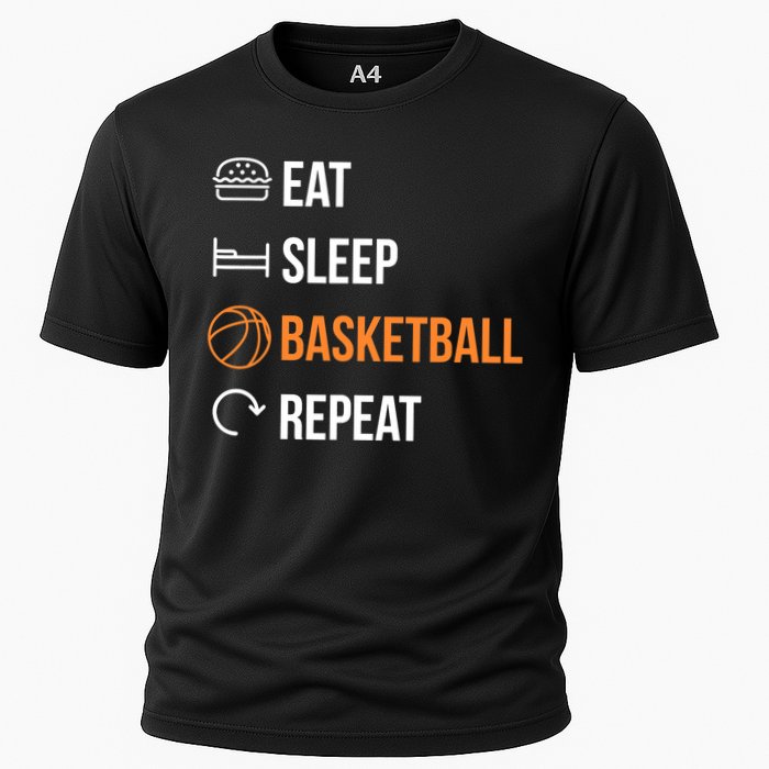 Eat Sleep Basketball Repeat | Basketball Cooling Performance Crew T-Shirt
