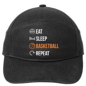 Eat Sleep Basketball Repeat | Basketball 7-Panel Snapback Hat