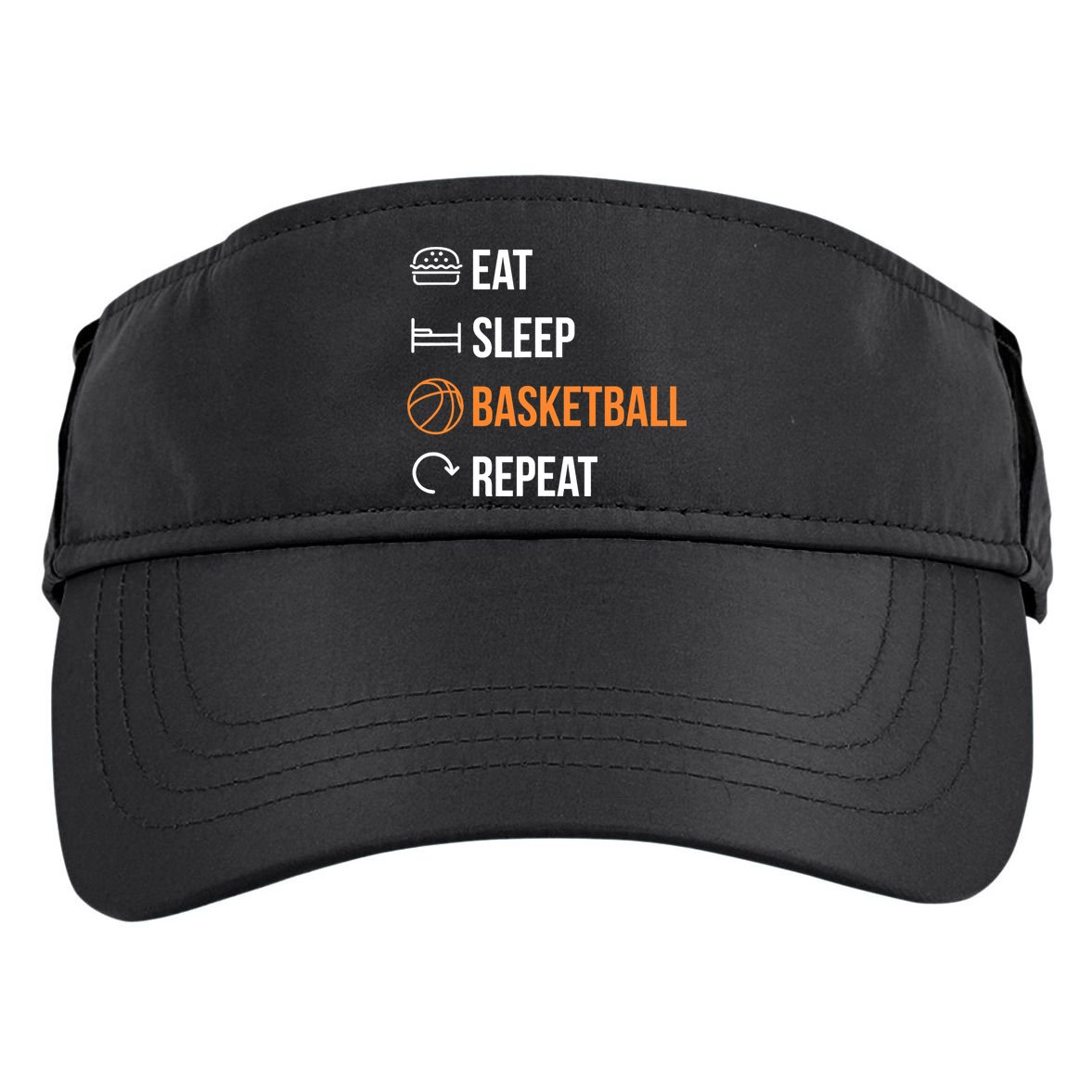 Eat Sleep Basketball Repeat | Basketball Adult Drive Performance Visor