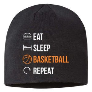 Eat Sleep Basketball Repeat | Basketball Sustainable Beanie