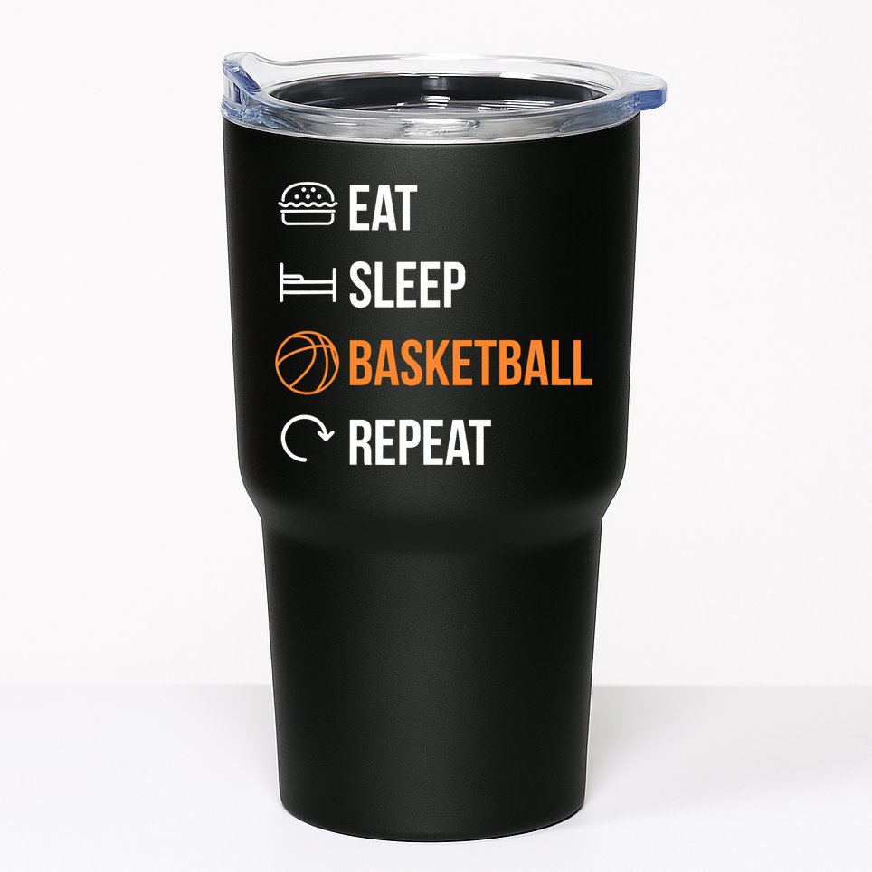Eat Sleep Basketball Repeat | Basketball Tumbler