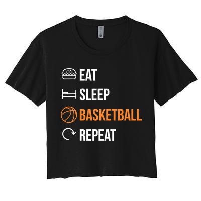 Eat Sleep Basketball Repeat | Basketball Crop Top
