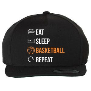 Eat Sleep Basketball Repeat | Basketball Wool Snapback Cap