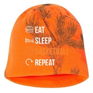 Eat Sleep Basketball Repeat | Basketball Kati - Camo Knit Beanie