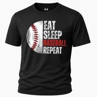 Eat Sleep Baseball Repeat Funny Baseball Players Cooling Performance Crew T-Shirt