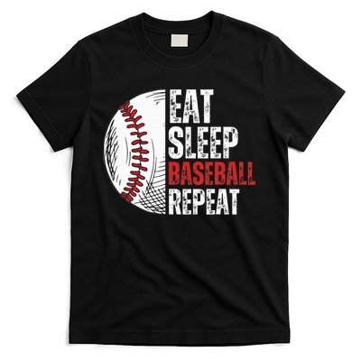 Eat Sleep Baseball Repeat Funny Baseball Players T-Shirt