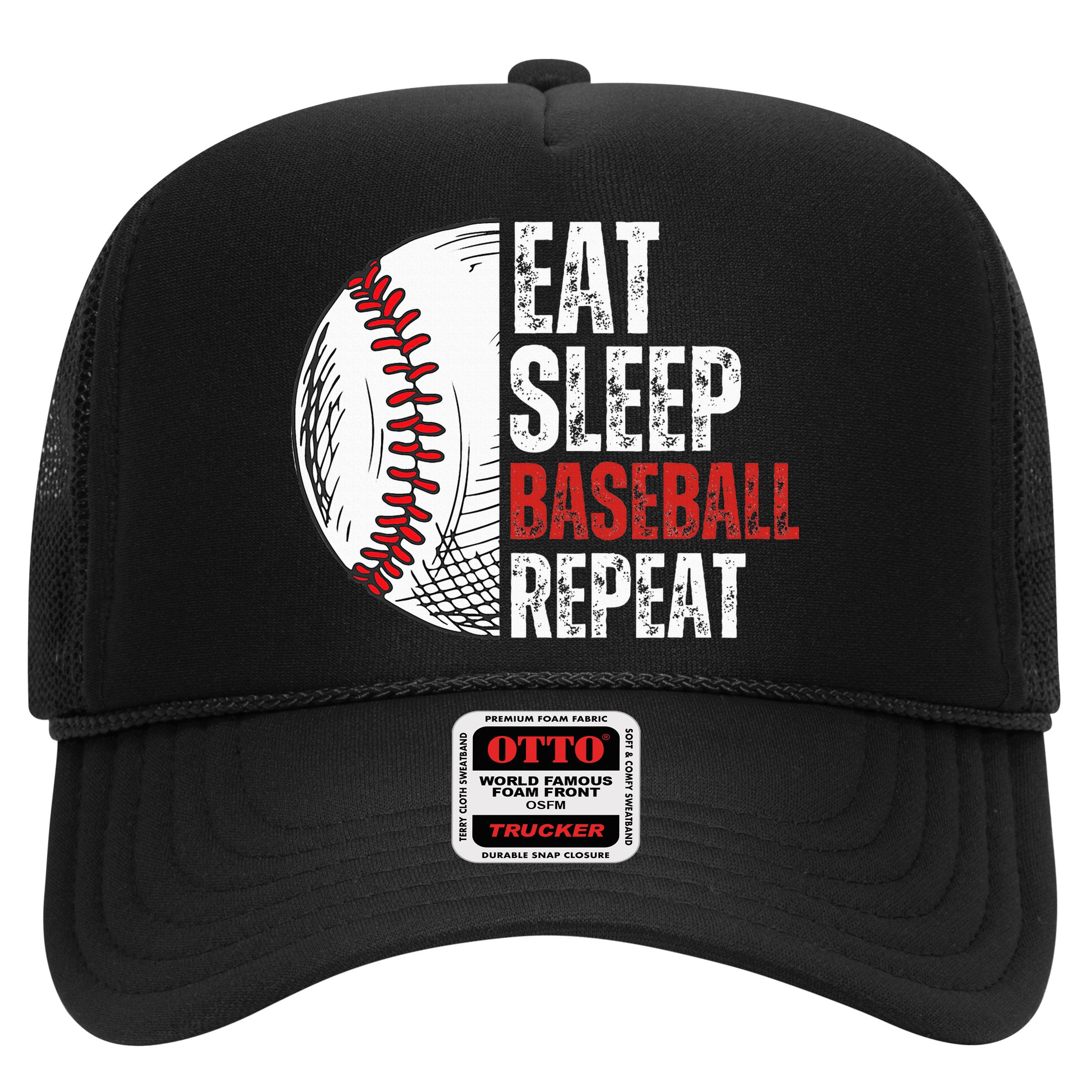 Eat Sleep Baseball Repeat Funny Baseball Players Hat
