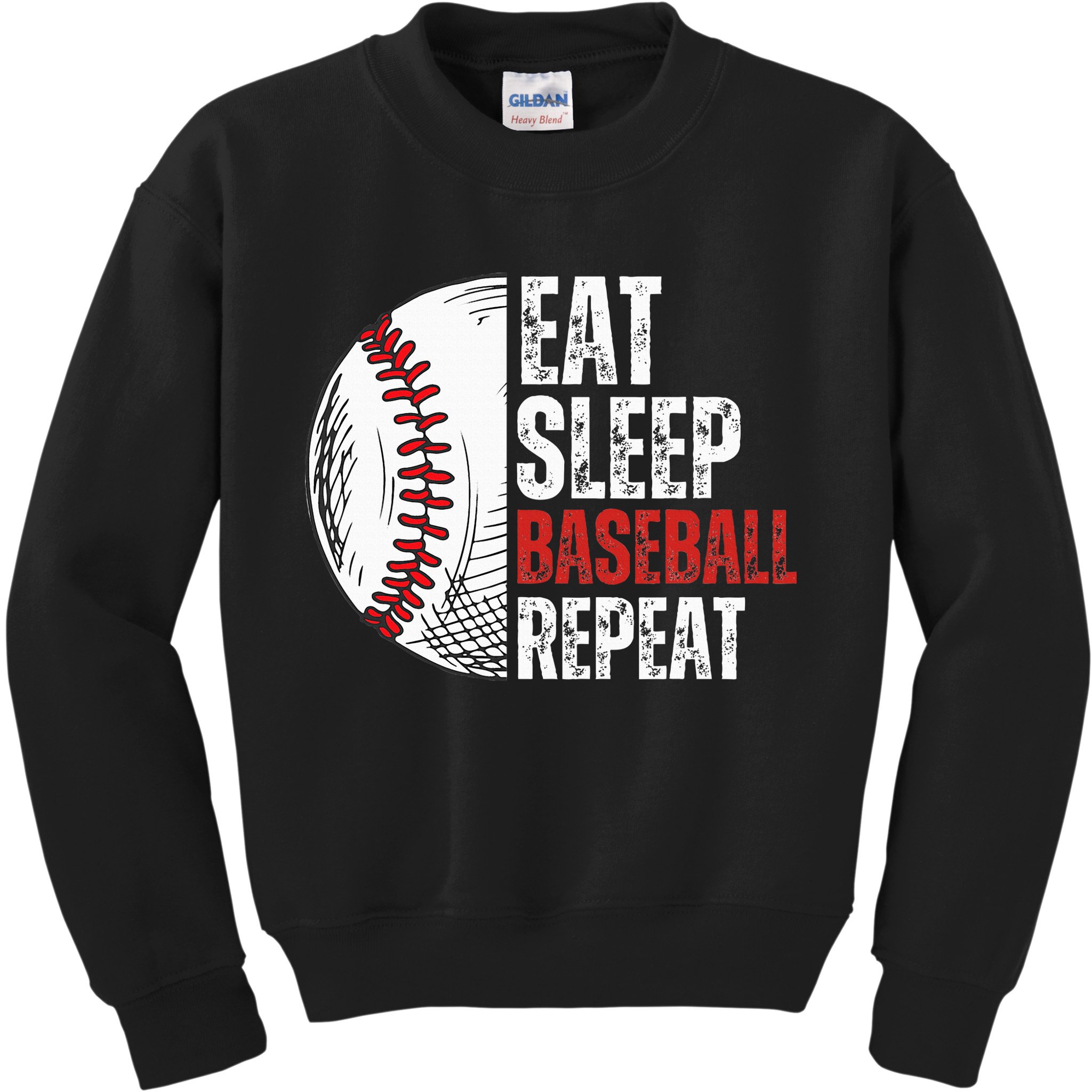 Eat Sleep Baseball Repeat Funny Baseball Players Kids Sweatshirt