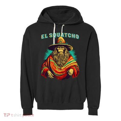 El Squatcho Bigfoot Saquatch Garment-Dyed Fleece Hoodie