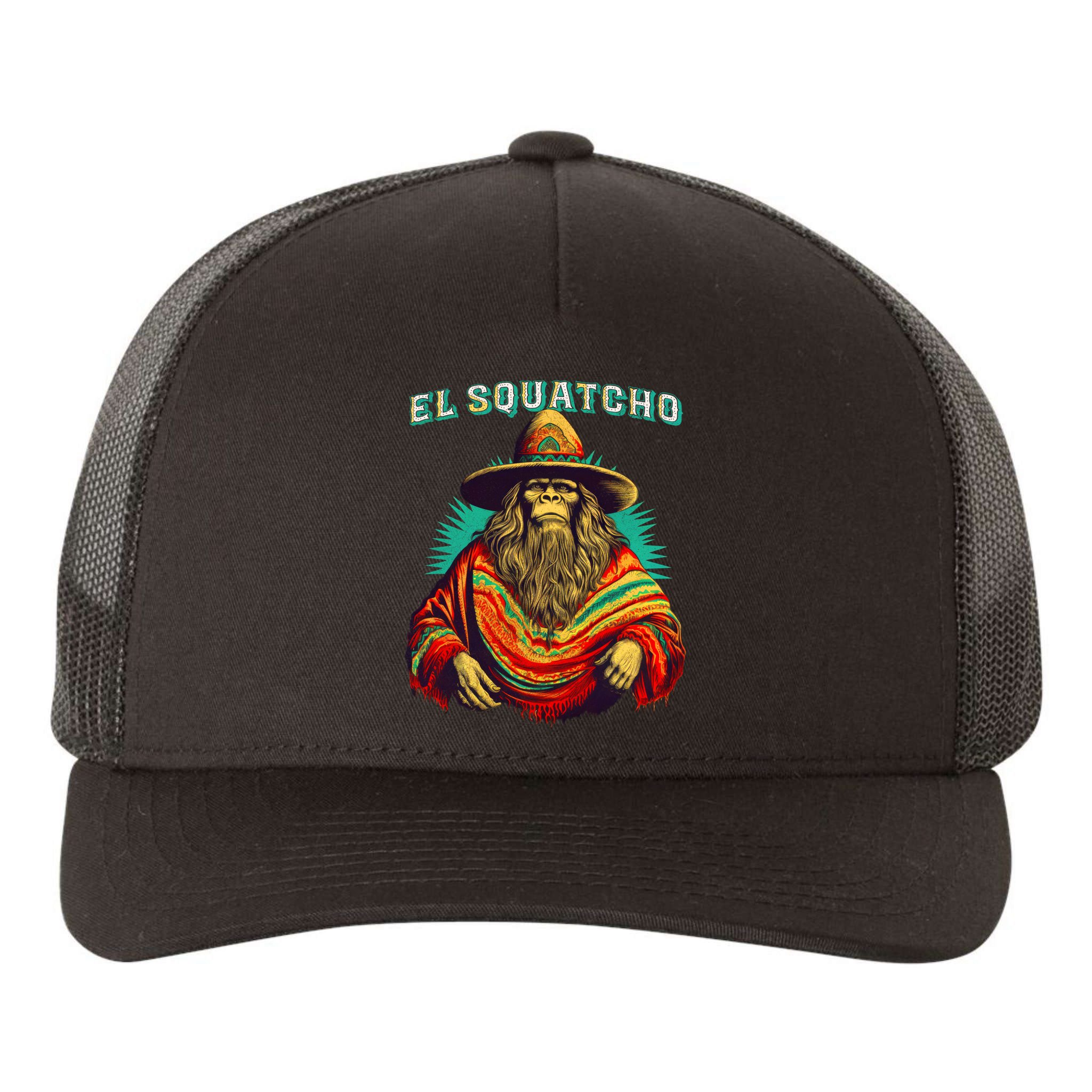 El Squatcho Bigfoot Saquatch Yupoong Adult 5-Panel Trucker Hat