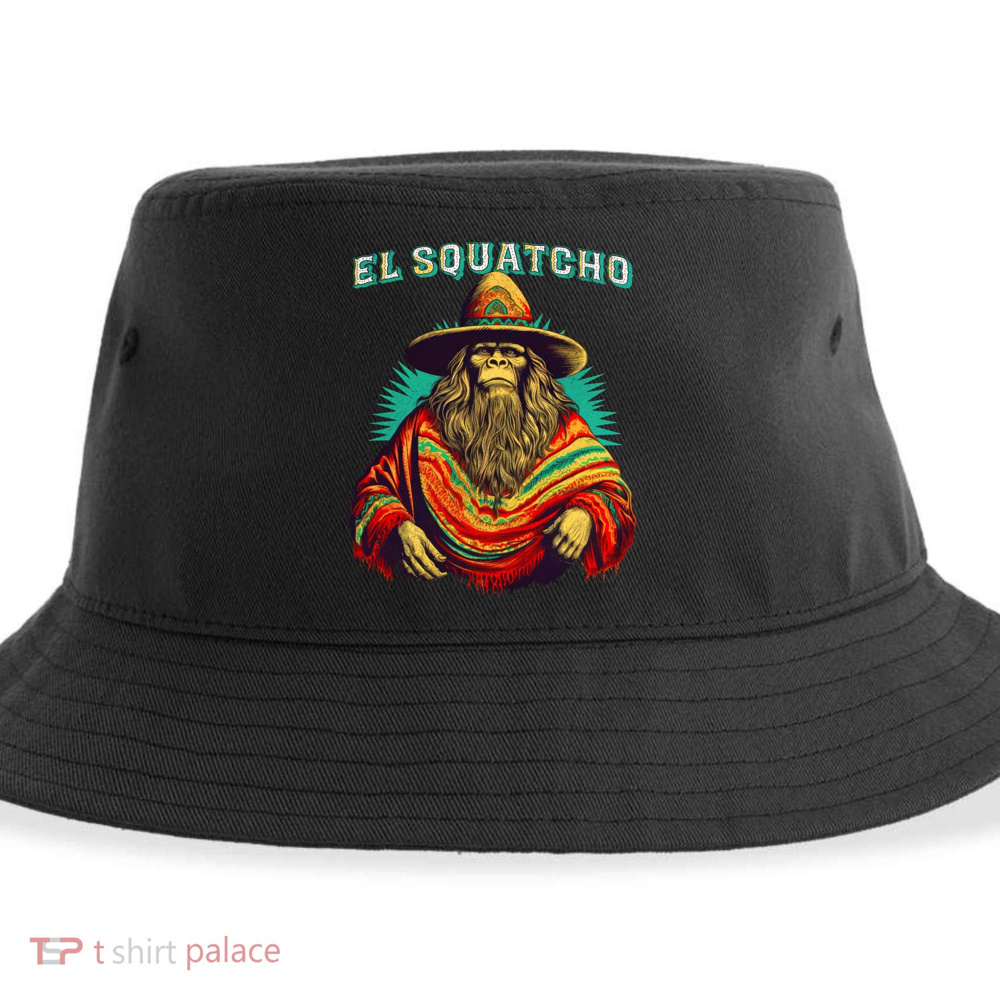 El Squatcho Bigfoot Saquatch Sustainable Bucket Hat