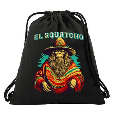 El Squatcho Bigfoot Saquatch Drawstring Bag