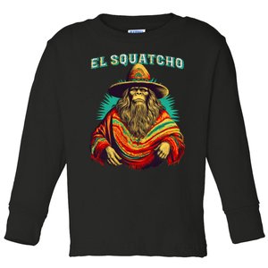 El Squatcho Bigfoot Saquatch Toddler Long Sleeve Shirt