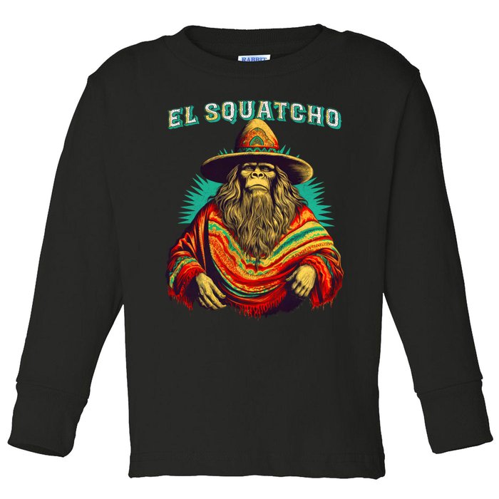 El Squatcho Bigfoot Saquatch Toddler Long Sleeve Shirt