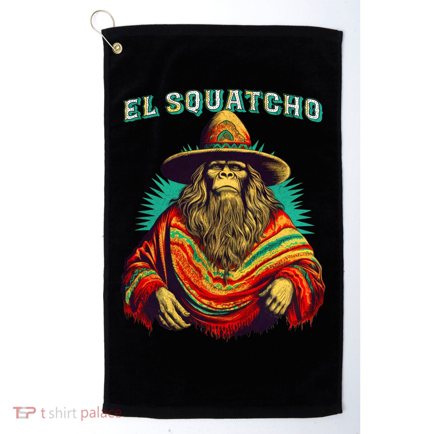 El Squatcho Bigfoot Saquatch Golf Towel