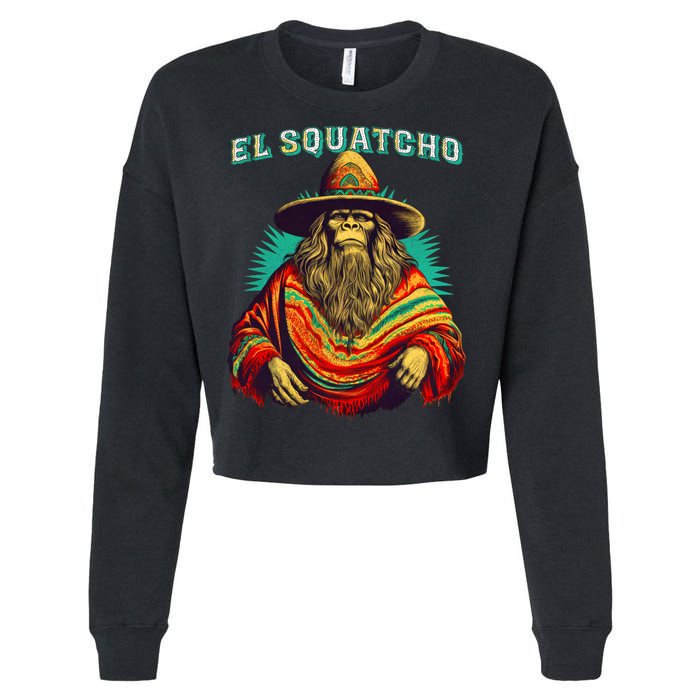 El Squatcho Bigfoot Saquatch Cropped Pullover Crew