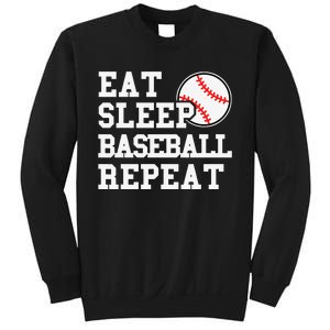 Eat Sleep Baseball Repeat Funny Baseball Lover Sweatshirt