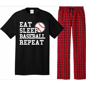 Eat Sleep Baseball Repeat Funny Baseball Lover Pajama Set