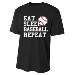 Eat Sleep Baseball Repeat Funny Baseball Lover Performance Sprint T-Shirt