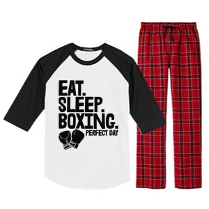 Eat Sleep Boxing Perfect Day Funny Wo Boxing Sports Love Premium Raglan Sleeve Pajama Set