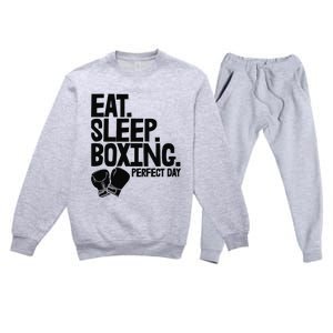 Eat Sleep Boxing Perfect Day Funny Wo Boxing Sports Love Premium Premium Crewneck Sweatsuit Set