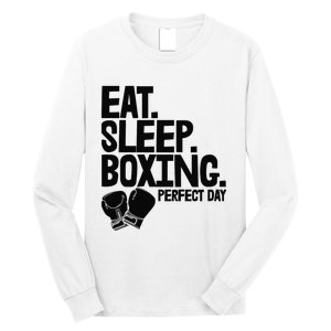 Eat Sleep Boxing Perfect Day Funny Wo Boxing Sports Love Premium Long Sleeve Shirt