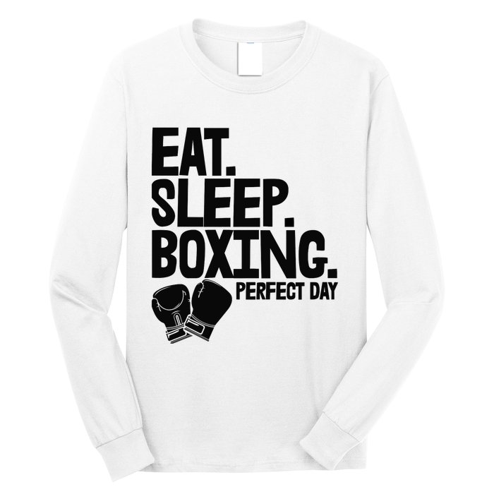 Eat Sleep Boxing Perfect Day Funny Wo Boxing Sports Love Premium Long Sleeve Shirt