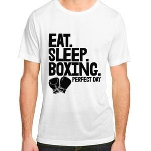 Eat Sleep Boxing Perfect Day Funny Wo Boxing Sports Love Premium Adult ChromaSoft Performance T-Shirt