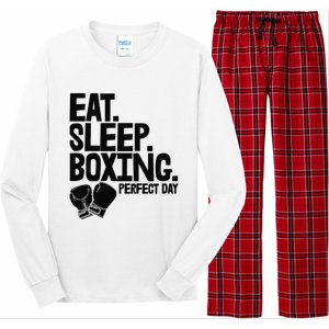 Eat Sleep Boxing Perfect Day Funny Wo Boxing Sports Love Premium Long Sleeve Pajama Set