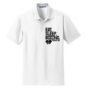 Eat Sleep Boxing Perfect Day Funny Wo Boxing Sports Love Premium Dry Zone Grid Polo