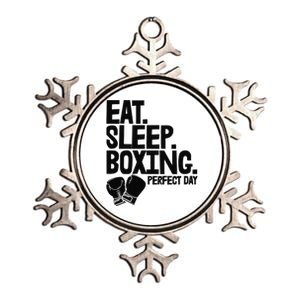 Eat Sleep Boxing Perfect Day Funny Wo Boxing Sports Love Premium Metallic Star Ornament