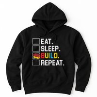 Eat Sleep Build Repeat Master Builder Bricks Blocks Hoodie