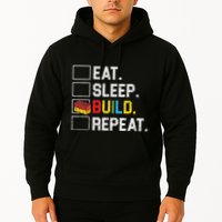 Eat Sleep Build Repeat Master Builder Bricks Blocks Hoodie