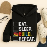 Eat Sleep Build Repeat Master Builder Bricks Blocks Hoodie