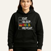 Eat Sleep Build Repeat Master Builder Bricks Blocks Hoodie