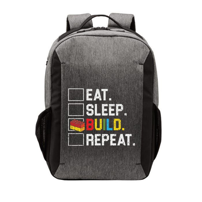 Eat Sleep Build Repeat Master Builder Bricks Blocks Vector Backpack