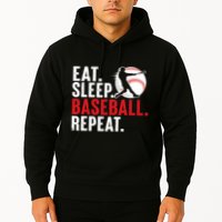 Eat Sleep Baseball Repeat Vintage Funny Baseball Player Hoodie