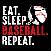 Eat Sleep Baseball Repeat Vintage Funny Baseball Player Hoodie