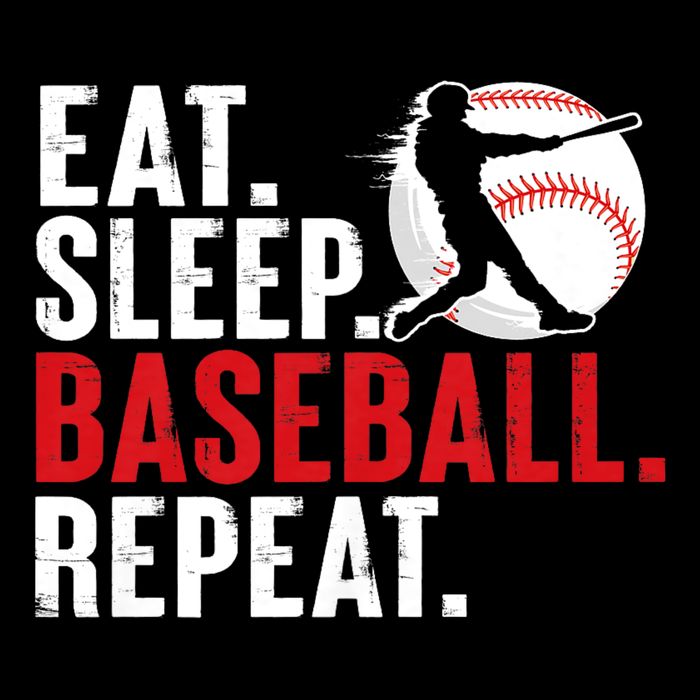 Eat Sleep Baseball Repeat Vintage Funny Baseball Player Hoodie