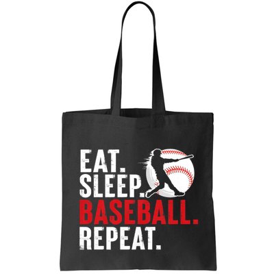 Eat Sleep Baseball Repeat Vintage Funny Baseball Player Bag