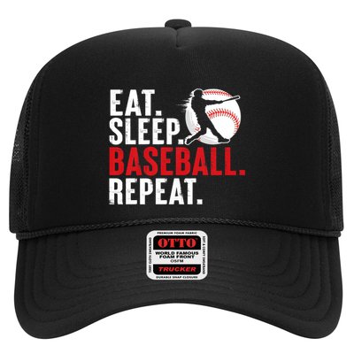 Eat Sleep Baseball Repeat Vintage Funny Baseball Player Trucker Hat