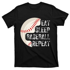 EAT SLEEP BASEBALL REPEAT Baseball Player Baseball T-Shirt